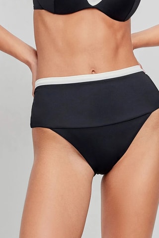 Slip bikini a vita alta Swim - Nero