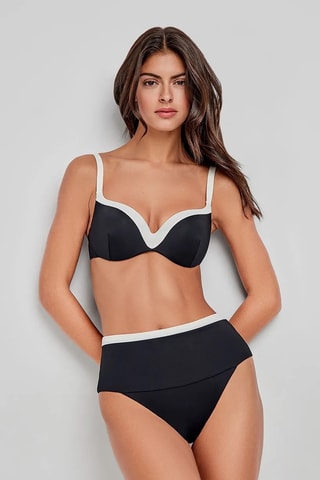 Slip bikini a vita alta Swim - Nero