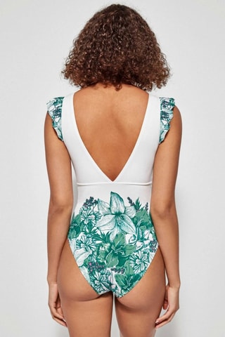 Costume intero - Bianco e verde