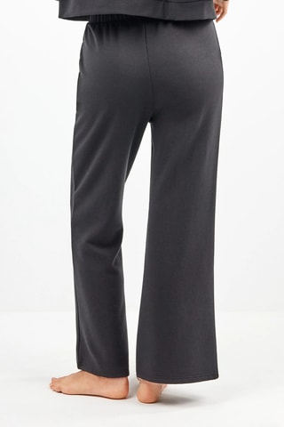 Pantaloni larghi a vita alta Loungewear - Nero