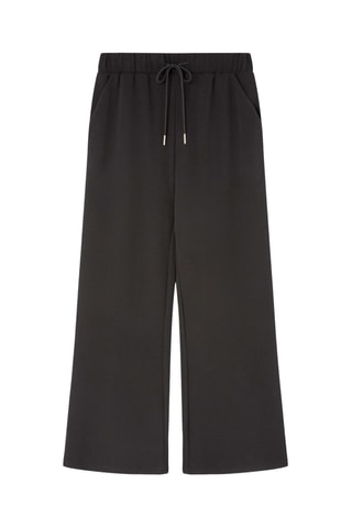 Pantaloni larghi a vita alta Loungewear - Nero