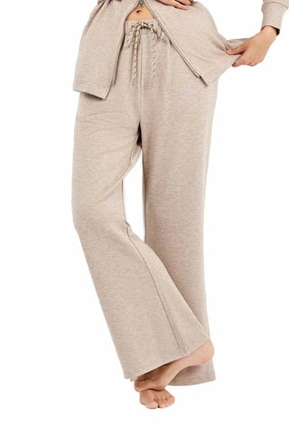 Pantaloni larghi a vita alta Loungewear - Cammello