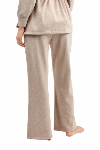 Pantaloni larghi a vita alta Loungewear - Cammello