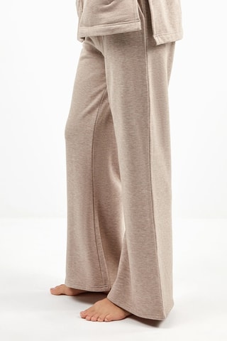 Pantaloni larghi a vita alta Loungewear - Cammello