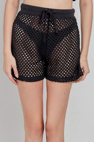 Shorts a vita alta Beach - Nero