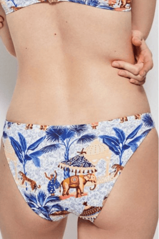 Slip bikini - Blu e arancione