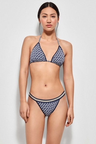 Slip bikini - Bianco e blu