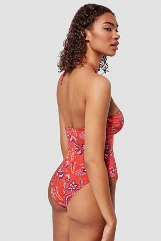 Costume intero con coppe - Rosso e viola