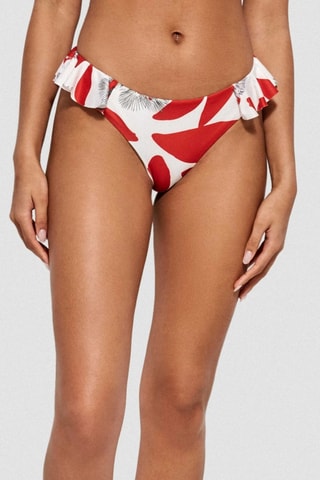 Slip bikini - Bianco e arancione