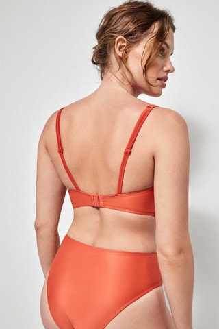 Slip bikini a vita alta - Arancione