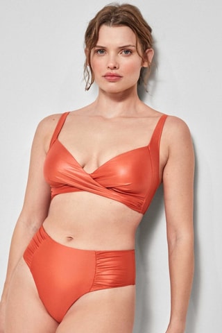 Slip bikini a vita alta - Arancione