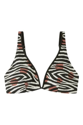 Reggiseno bikini con coppe double face - Bianco e nero