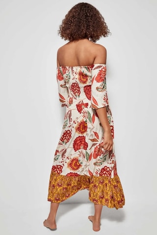 Abito lungo - Bianco e rosso