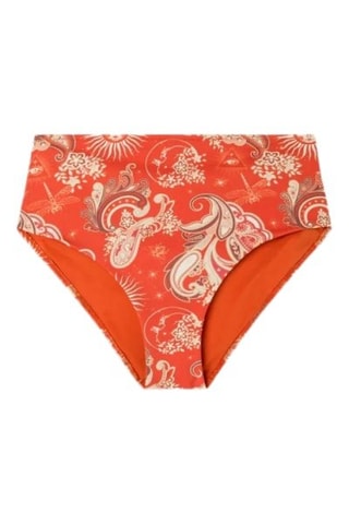 Slip bikini a vita alta - Bianco e rosso