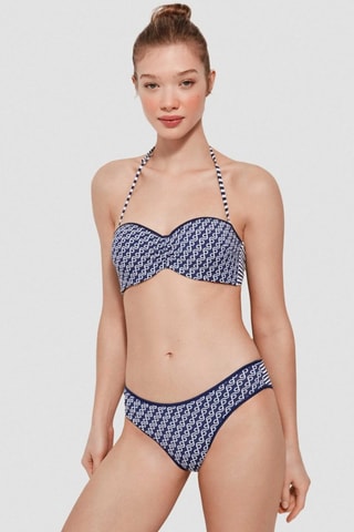 Slip bikini - Bianco e blu