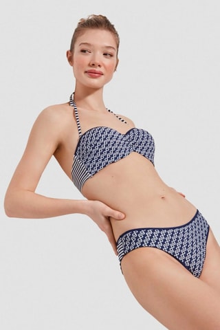 Slip bikini - Bianco e blu