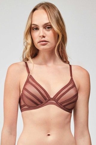 Reggiseno con coppe - Marrone