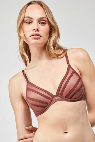 Reggiseno con coppe - Marrone