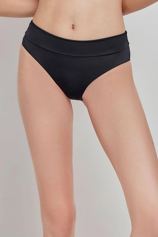 Slip bikini a vita alta Swim - Nero