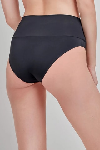 Slip bikini a vita alta Swim - Nero