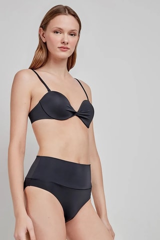 Slip bikini a vita alta Swim - Nero