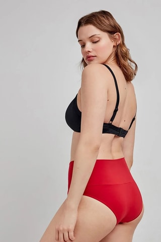 Slip bikini a vita alta Swim - Rosso