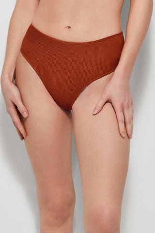 Slip bikini a vita alta - Rosso