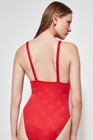 Costume intero con coppe - Rosso