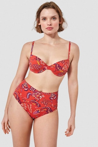 Slip bikini - Rosso e viola