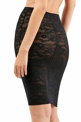 Gonna a tubino in pizzo a vita alta Party Edition - Nero