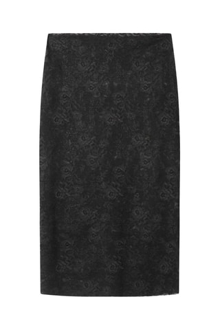 Gonna a tubino in pizzo a vita alta Party Edition - Nero