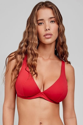 Reggiseno bikini con coppe Swim - Rosso