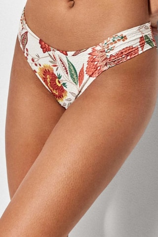 Slip bikini - Bianco e arancione