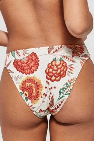 Slip bikini - Bianco e arancione