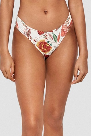 Slip bikini - Bianco e arancione