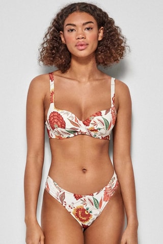 Slip bikini - Bianco e arancione