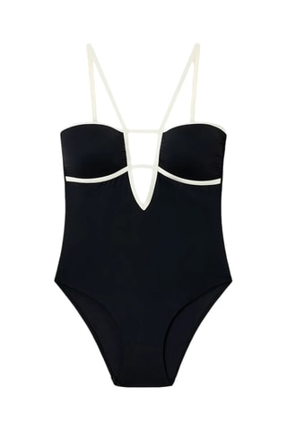 Costume intero con coppe Swim - Nero