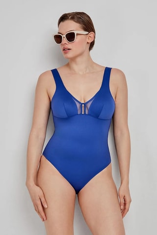 Costume intero con coppe Swim - Blu