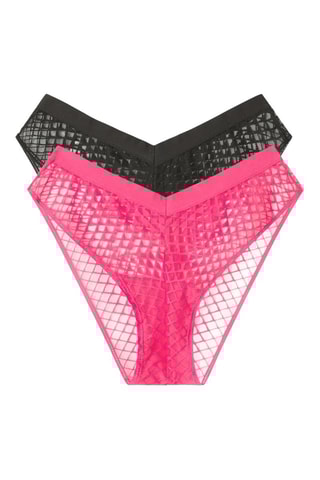 2 slip - Nero e rosa