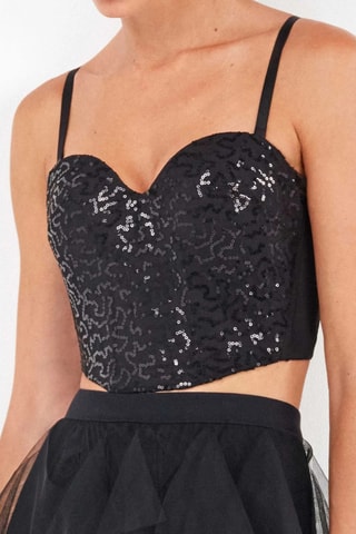 Crop top Party Edition - Nero