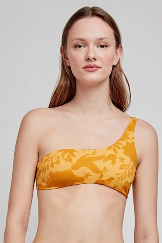 Reggiseno bikini asimmetrico con coppe Swim - Giallo