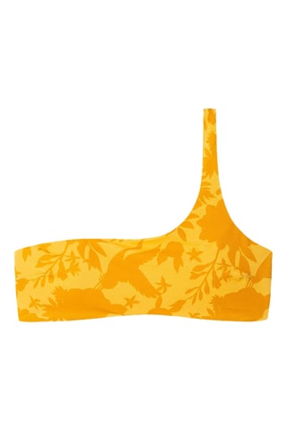 Reggiseno bikini asimmetrico con coppe Swim - Giallo