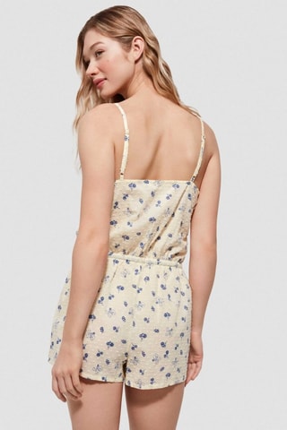 Tuta corta - Beige e blu