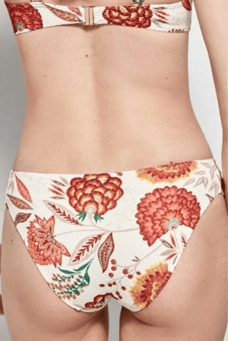 Slip bikini - Bianco e arancione