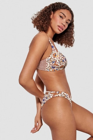 Slip bikini - Bianco e arancione