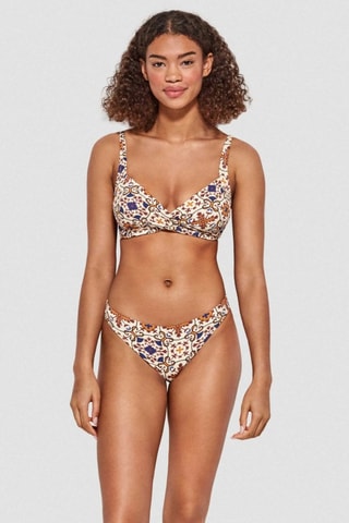 Slip bikini - Bianco e arancione