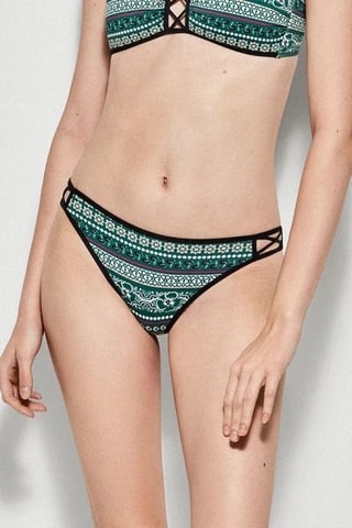 Slip bikini - Bianco e verde