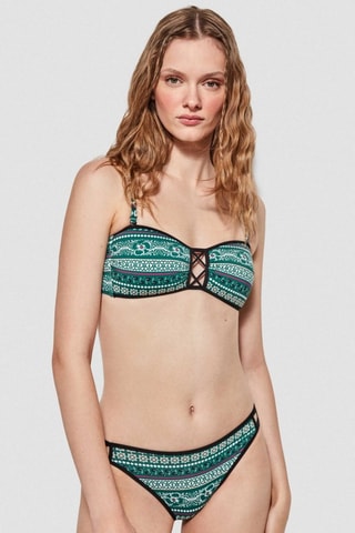 Slip bikini - Bianco e verde
