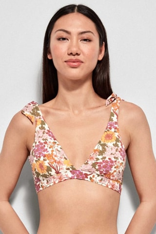 Reggiseno bikini con coppe - Giallo e rosa