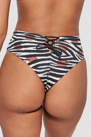Slip bikini double face - Bianco e nero